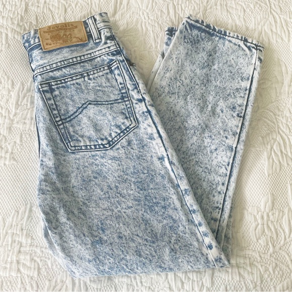 Vintage Javoli’s By Apollo Snow Washed Jeans Small Denim Small 26” Waist - Picture 2 of 6